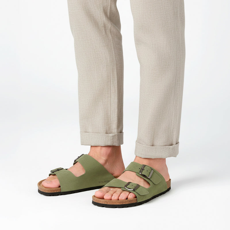 Bris Olive Green Sandals 