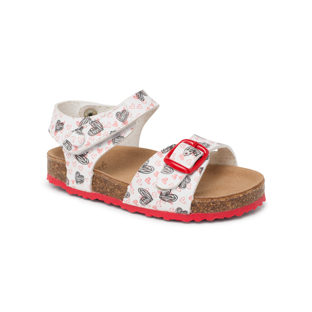 Mini Sandals White and Red 