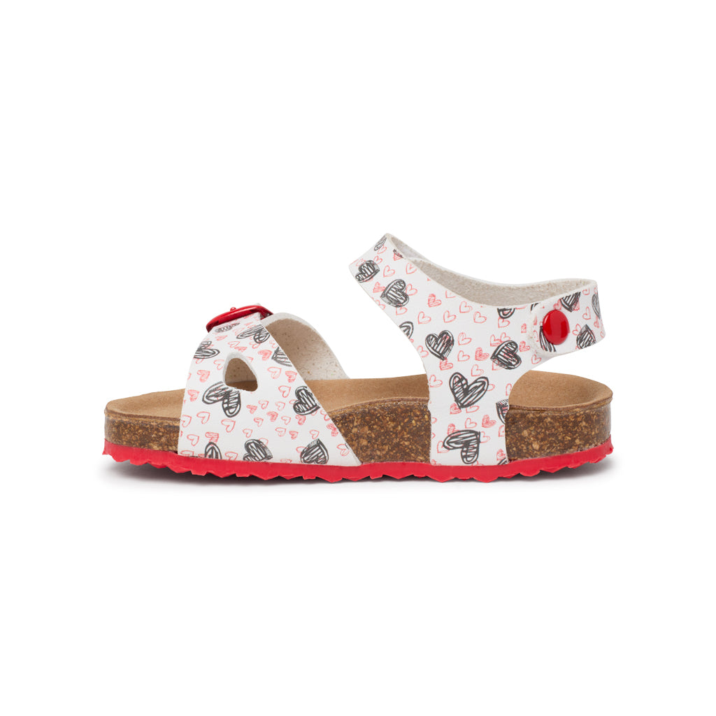 Mini Sandals White and Red 