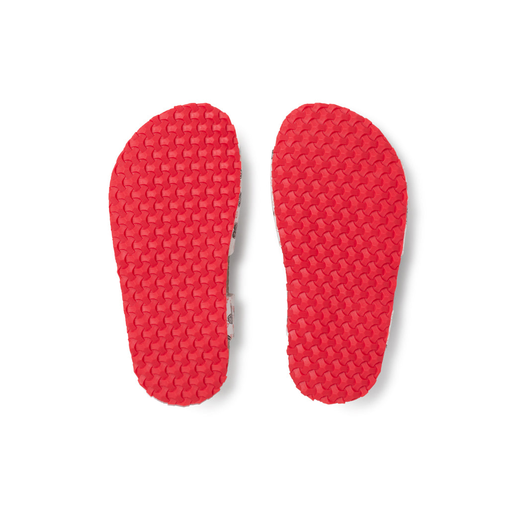 Mini Sandals White and Red 