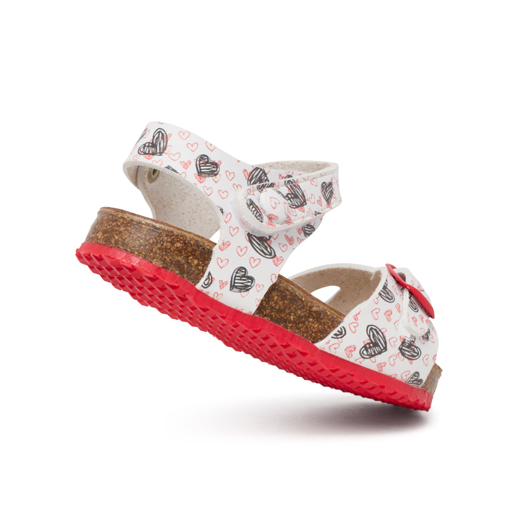 Mini Sandals White and Red 