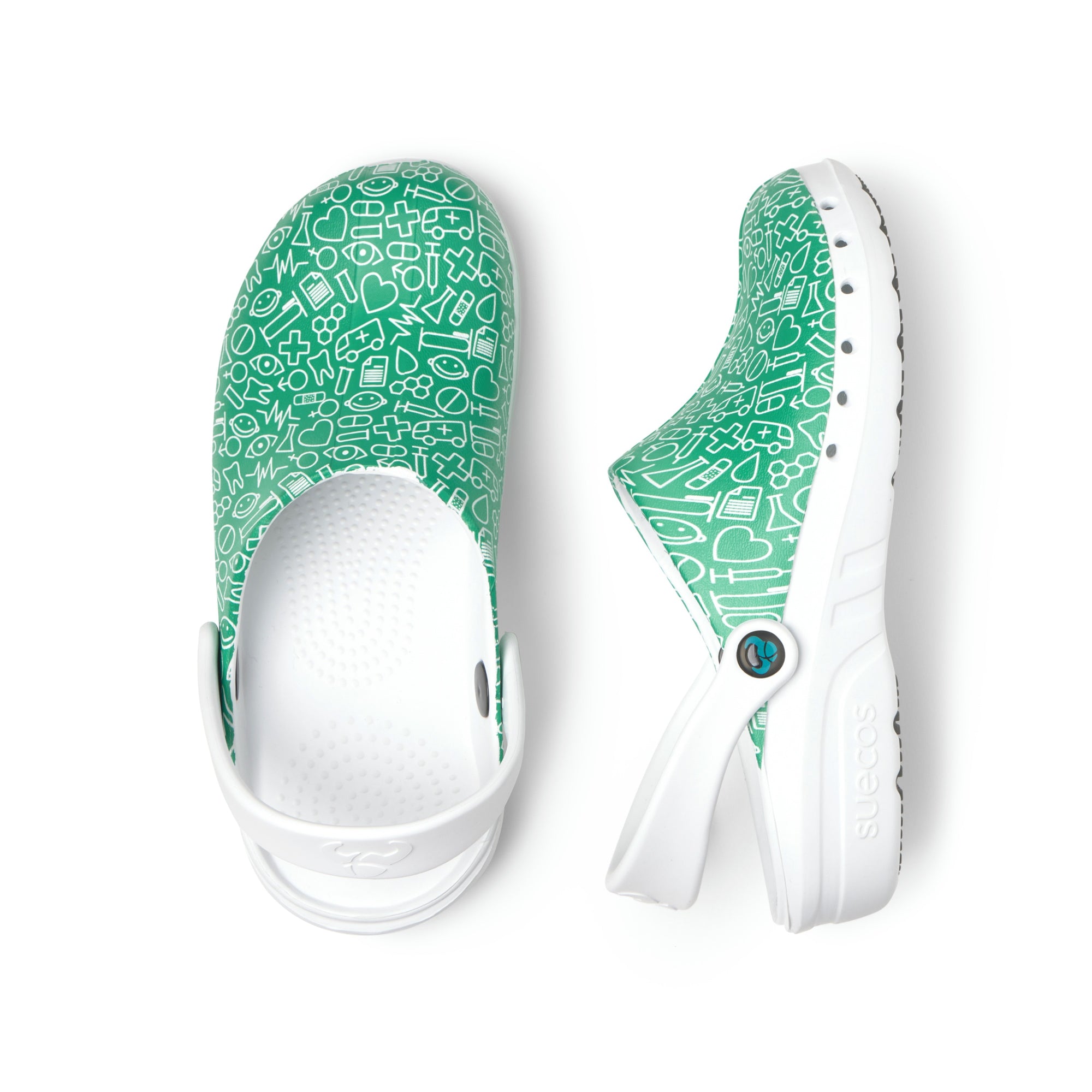 Oden+ Green Print Clogs 