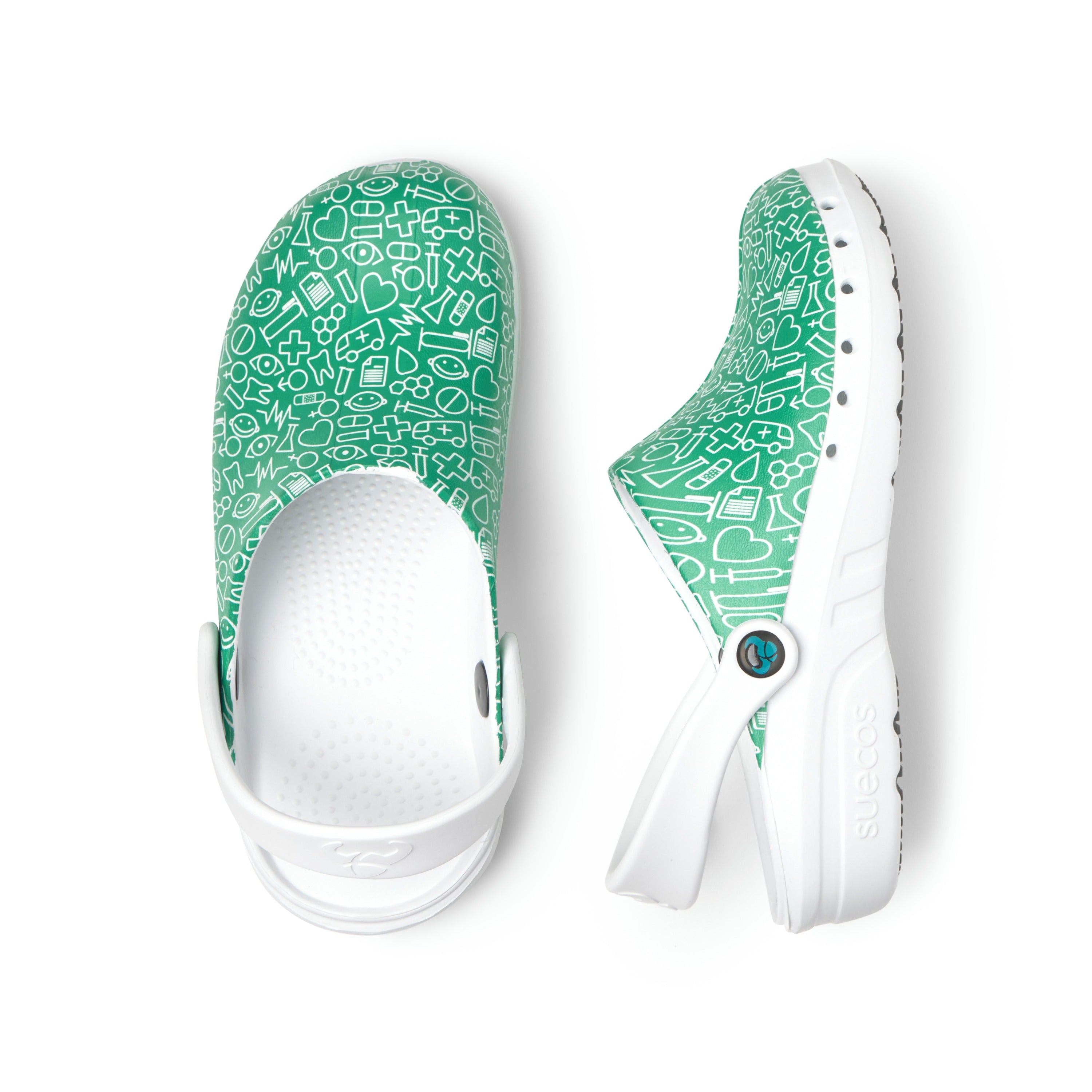 Oden+ Green Print Clogs 