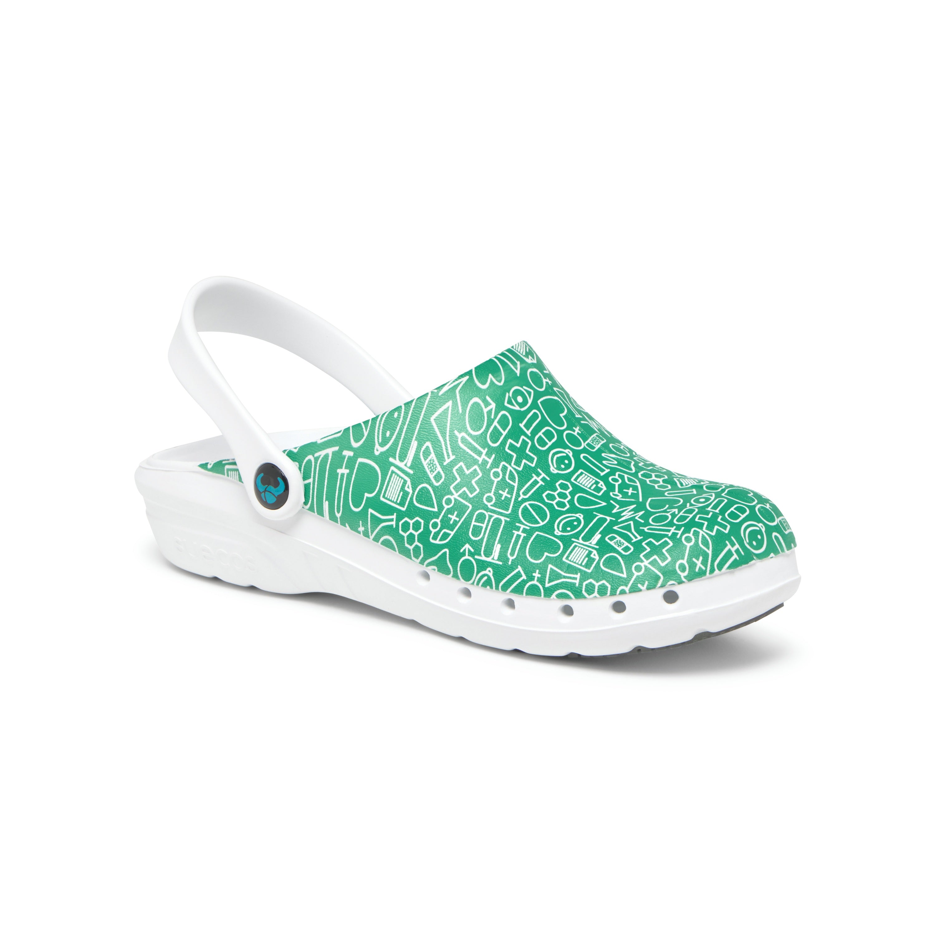 Oden+ Green Print Clogs 