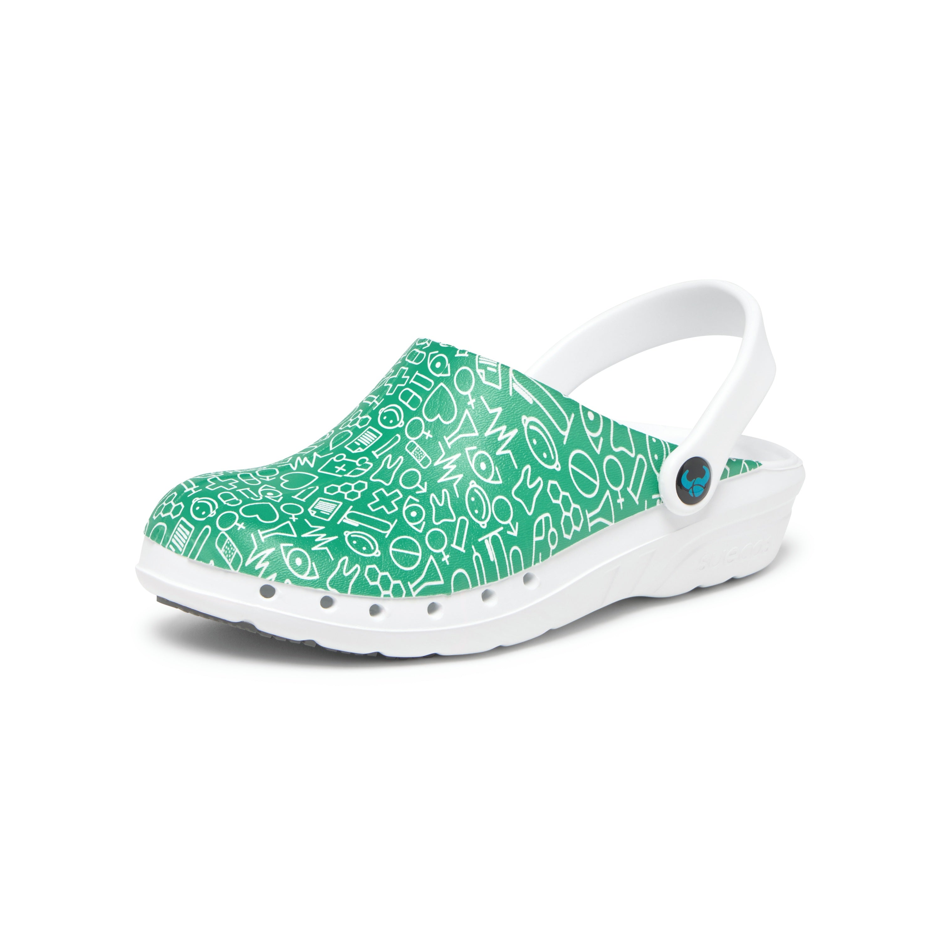 Oden+ Green Print Clogs 