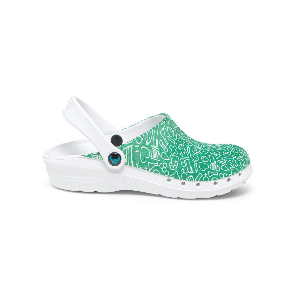 Oden+ Green Print Clogs 