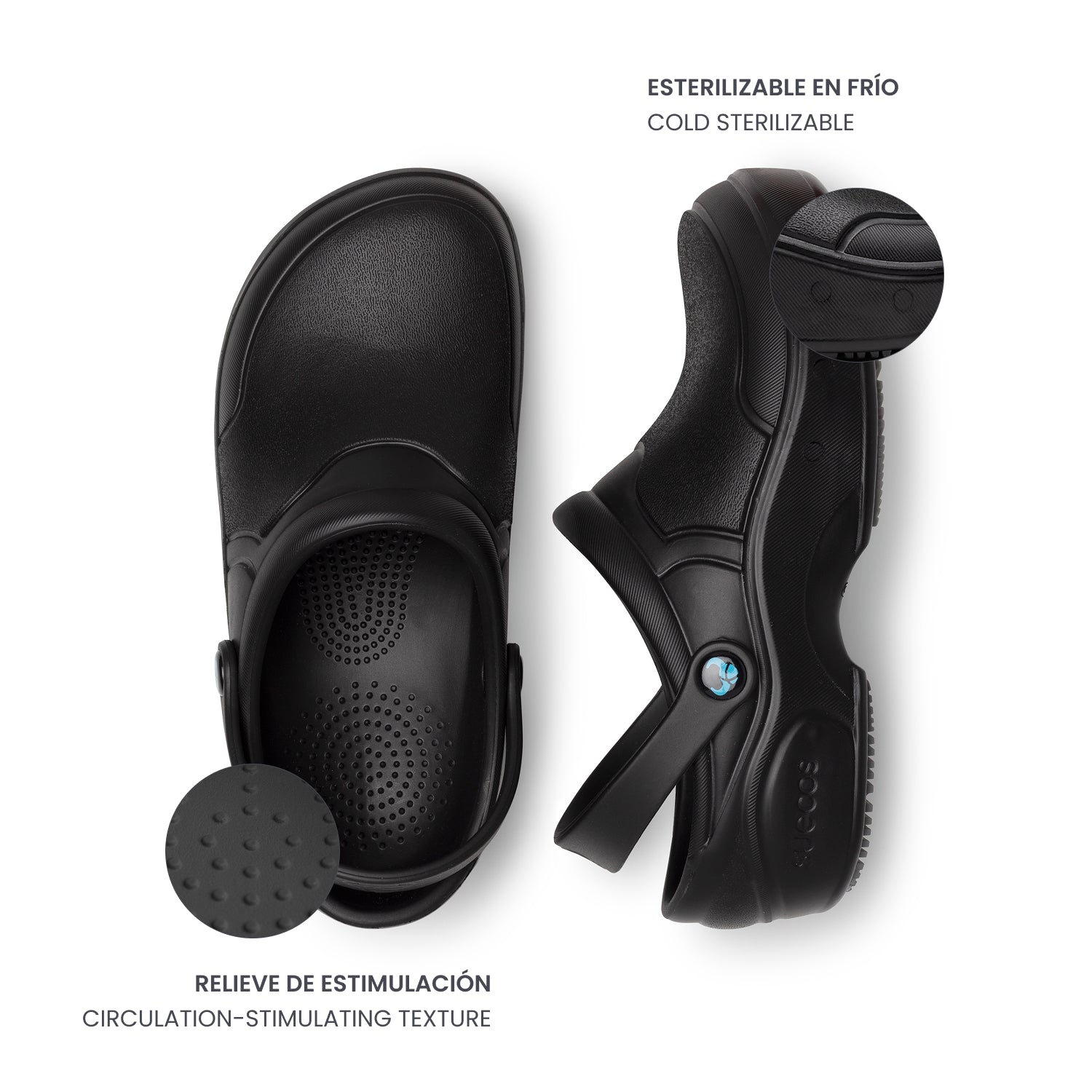 Thor+ Closed Black Clogs 