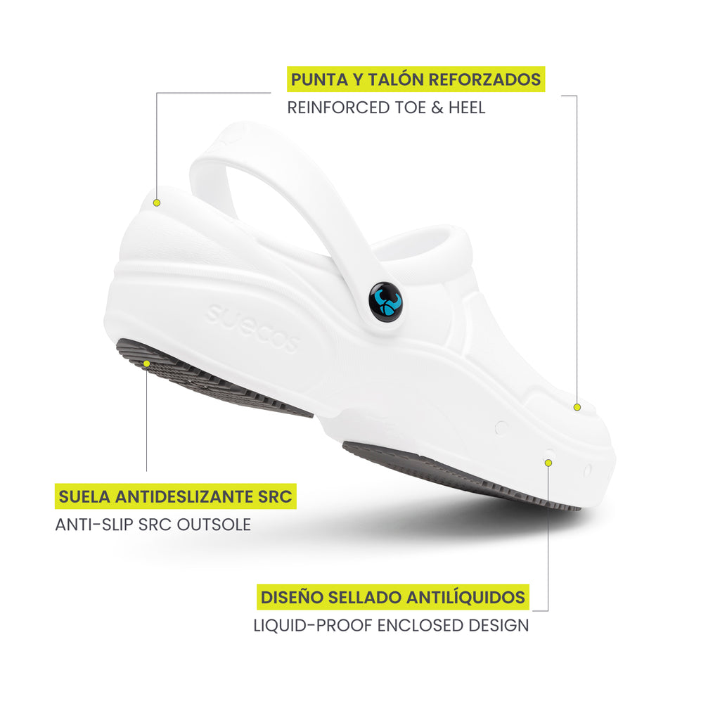 Thor+ Enclosed White Clogs 
