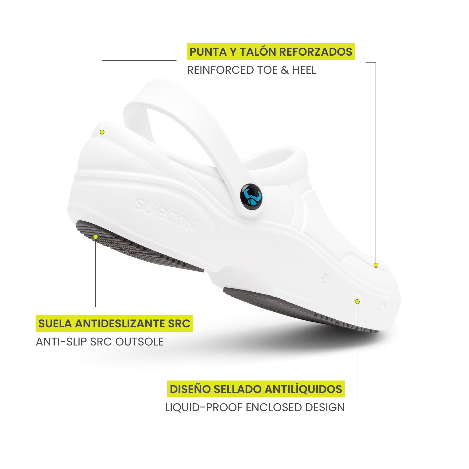 Thor+ Enclosed White Clogs 