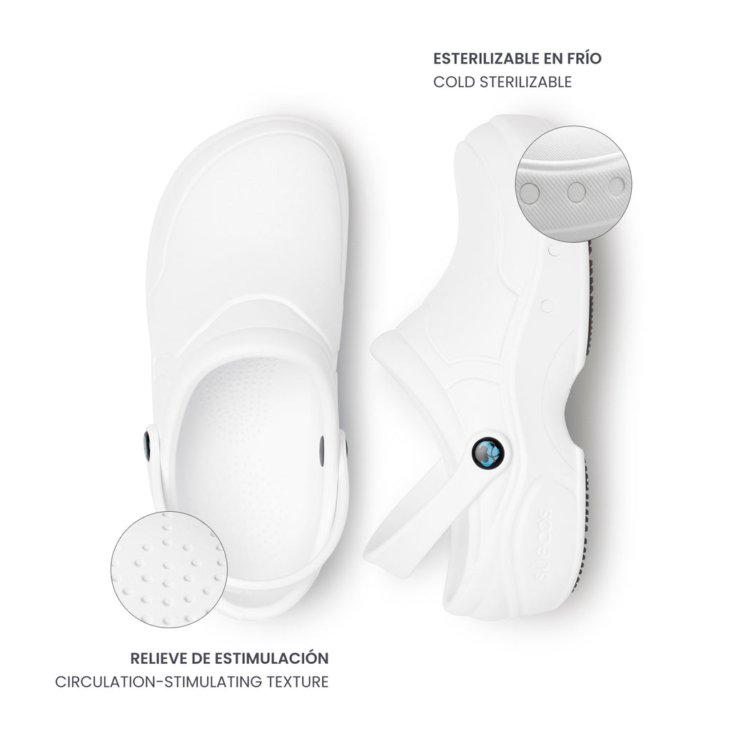 Thor+ Enclosed White Clogs 