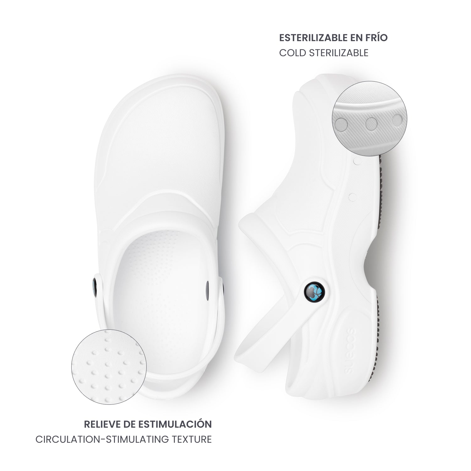 Thor+ Enclosed White Clogs 